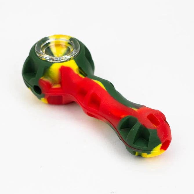Silicone Pipe with Glass Bowl and Dab Tool - Image 4