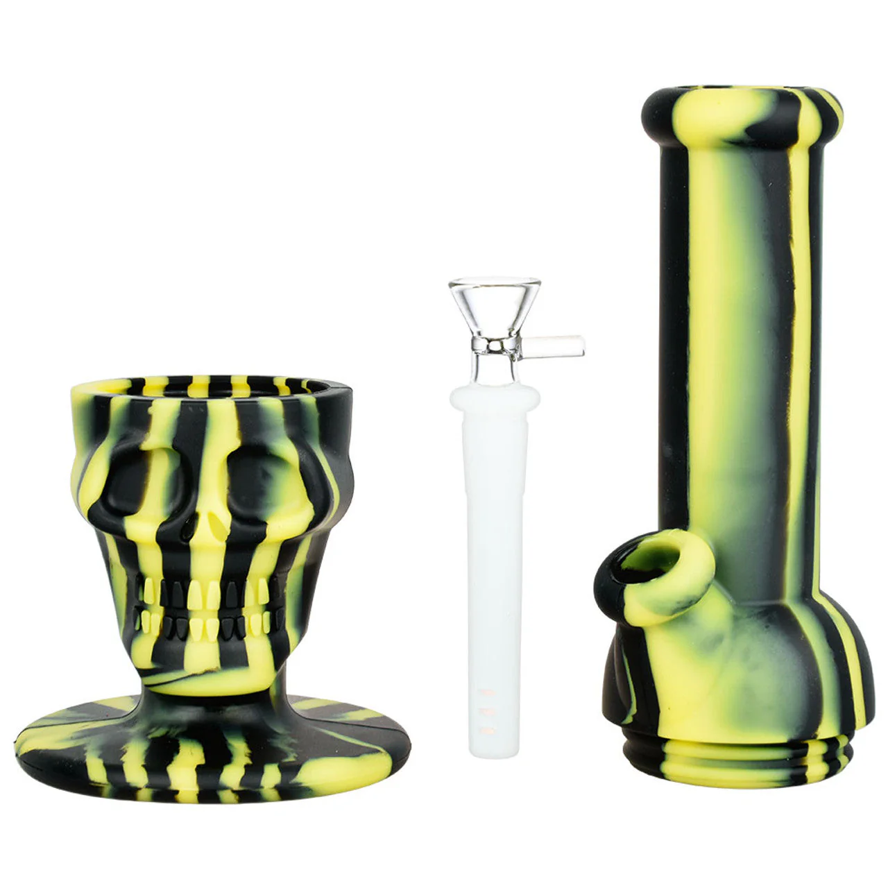 Sinfully Smiling Skull 11" Silicone Water Bong - Image 3
