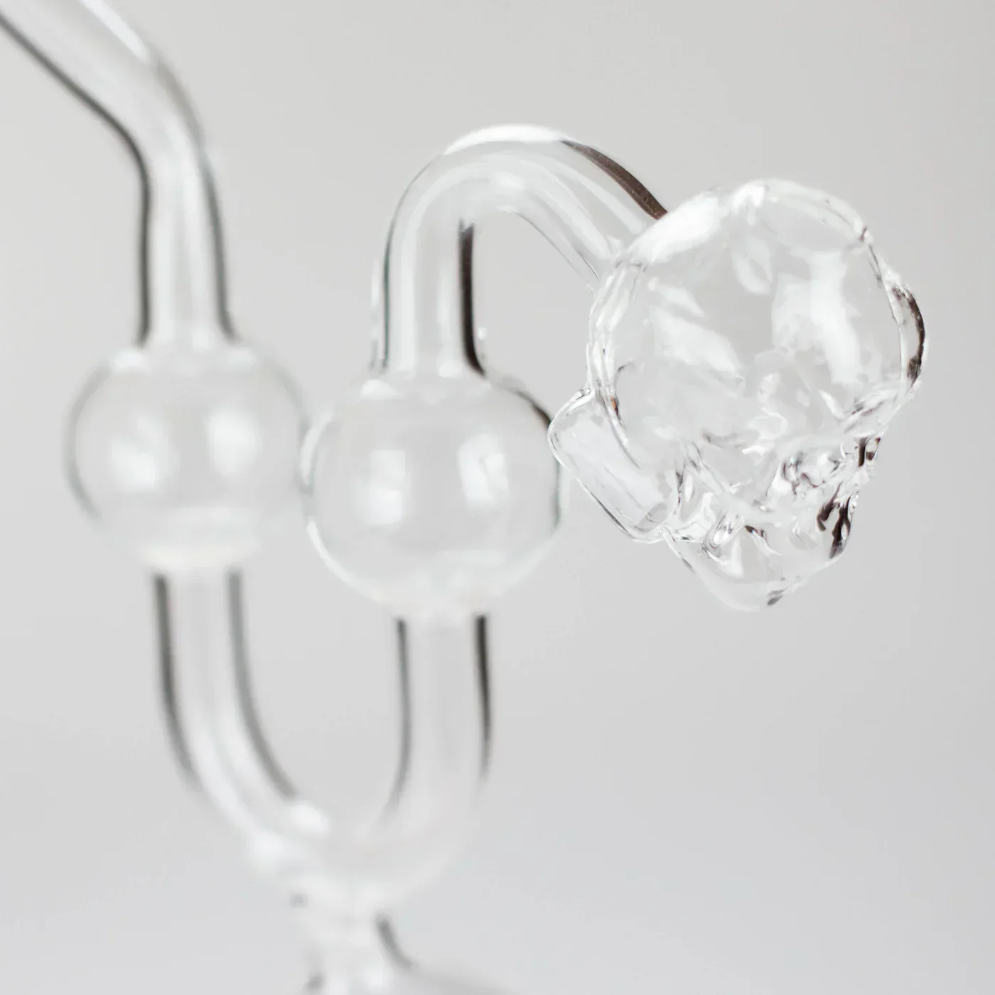 6.5" Skull Bent Curved Glass Oil Pipe - Image 4