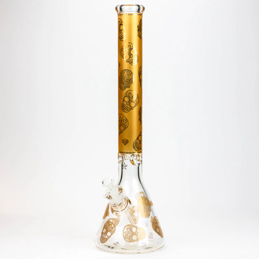 Skull Patterned 20" 9mm Glass Water Bong