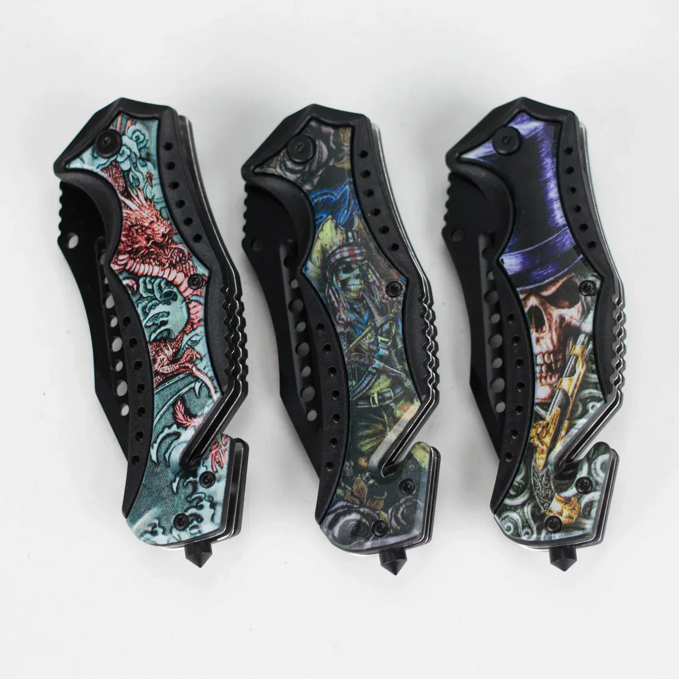 7" Foldable Pocket Knife - SkullBlade - Image 2