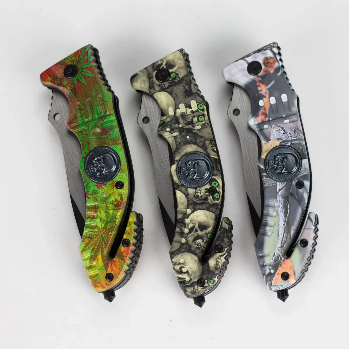 8.5" Foldable Pocket Knife - SkullMark - Image 2