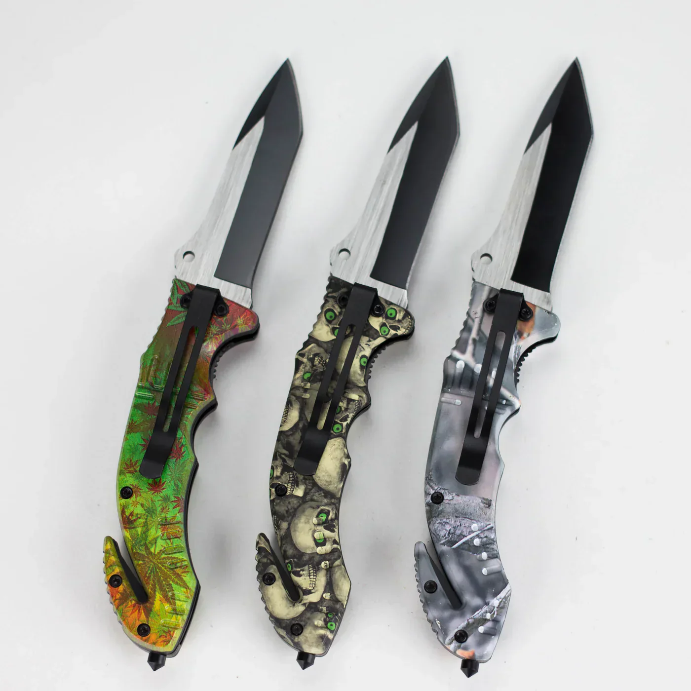 8.5" Foldable Pocket Knife - SkullMark - Image 4