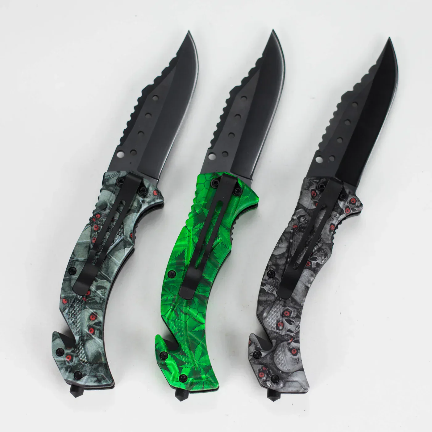 8.25" Foldable Pocket Knife - SkullStrike - Image 2