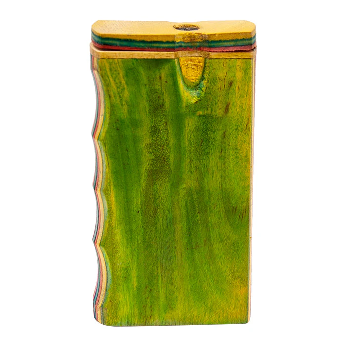 Striped Coloured 4" Wooden Dugout with Grip - Image 2