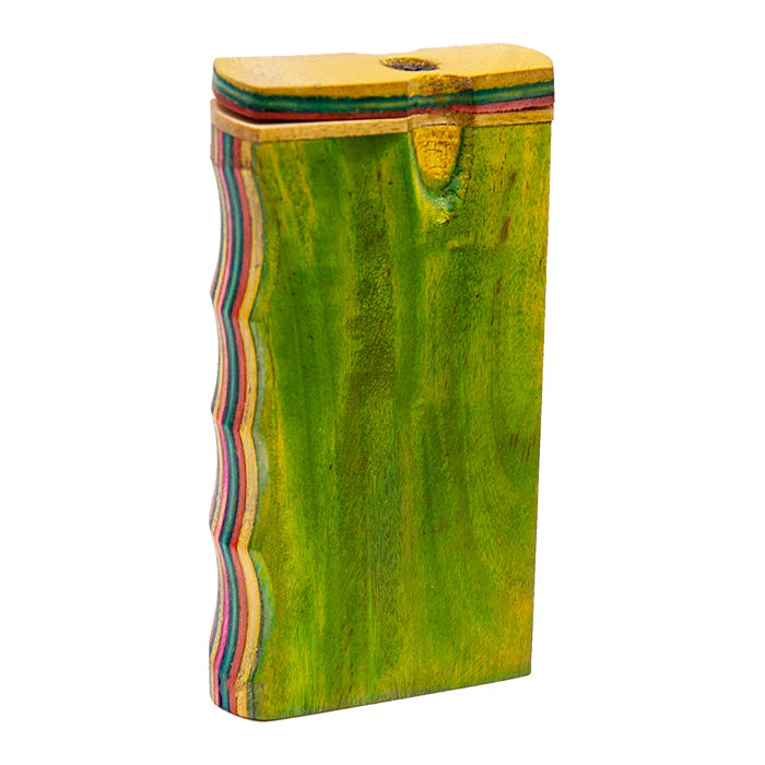 Striped Coloured 4" Wooden Dugout with Grip - Image 3