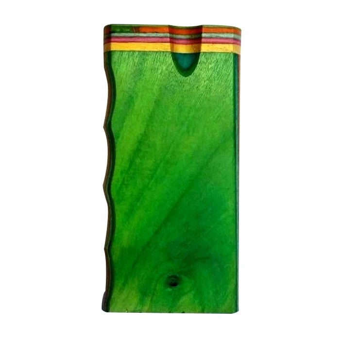 Striped Coloured 4" Wooden Dugout with Grip - Image 4