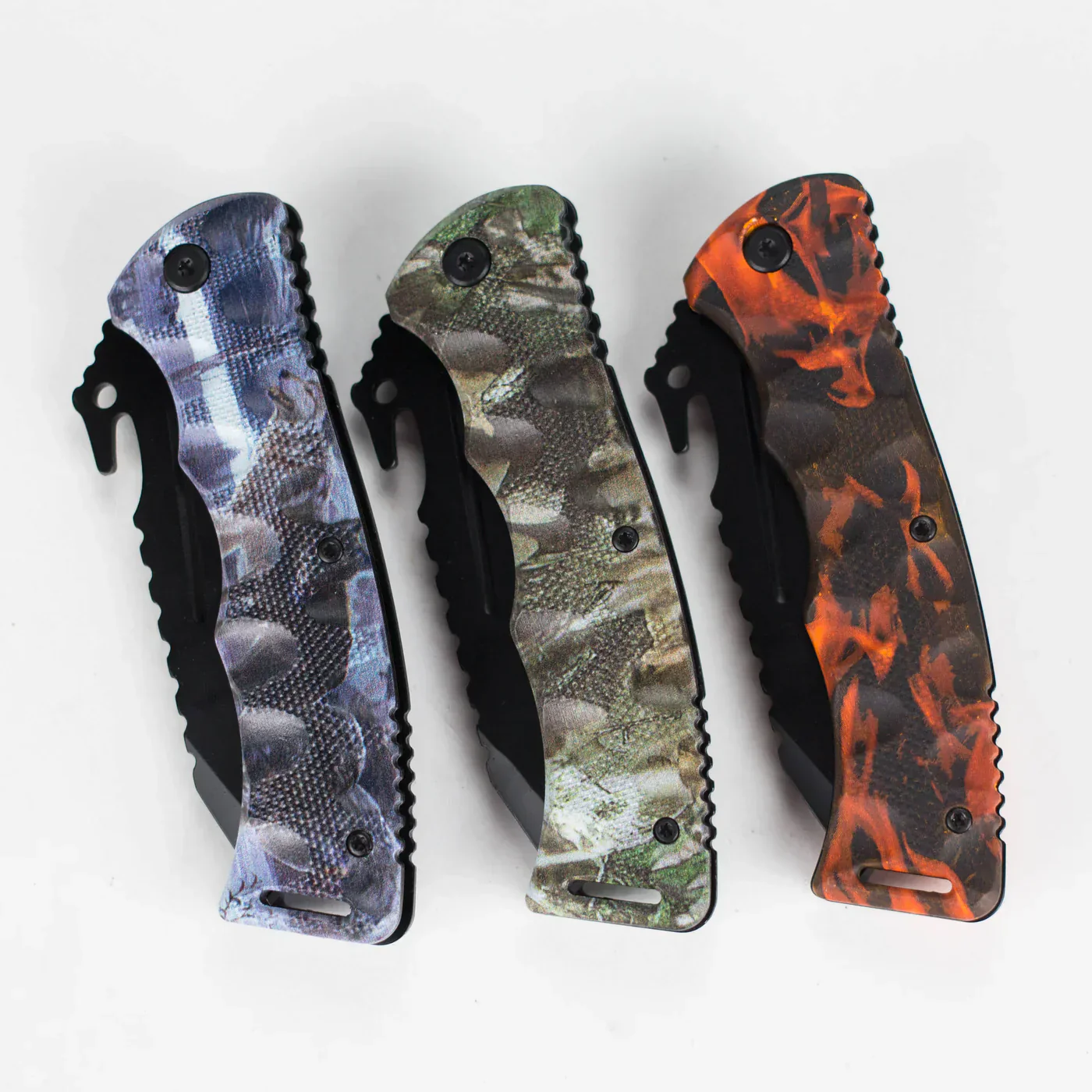 8" Foldable Pocket Knife - Tactical Flame - Image 2