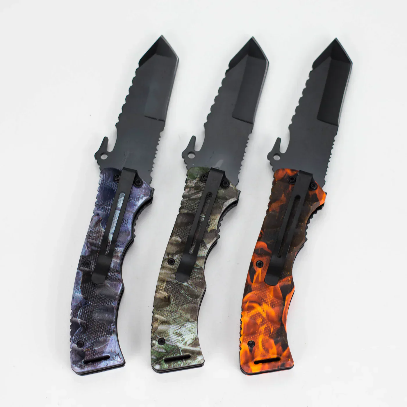 8" Foldable Pocket Knife - Tactical Flame - Image 3