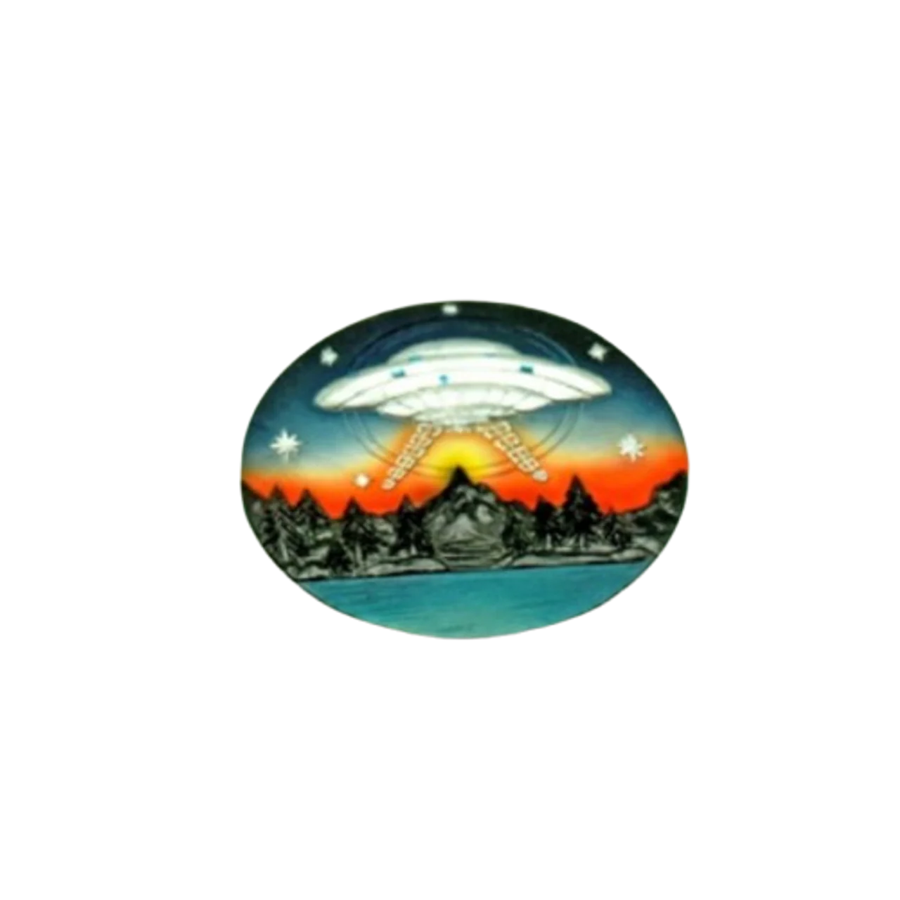 4.75" UFO Round Polyresin Incense Burner