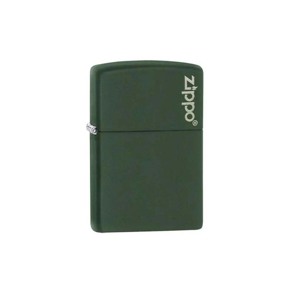 Zippo Lighter - Deep Green Matte Zippo Logo - Image 2