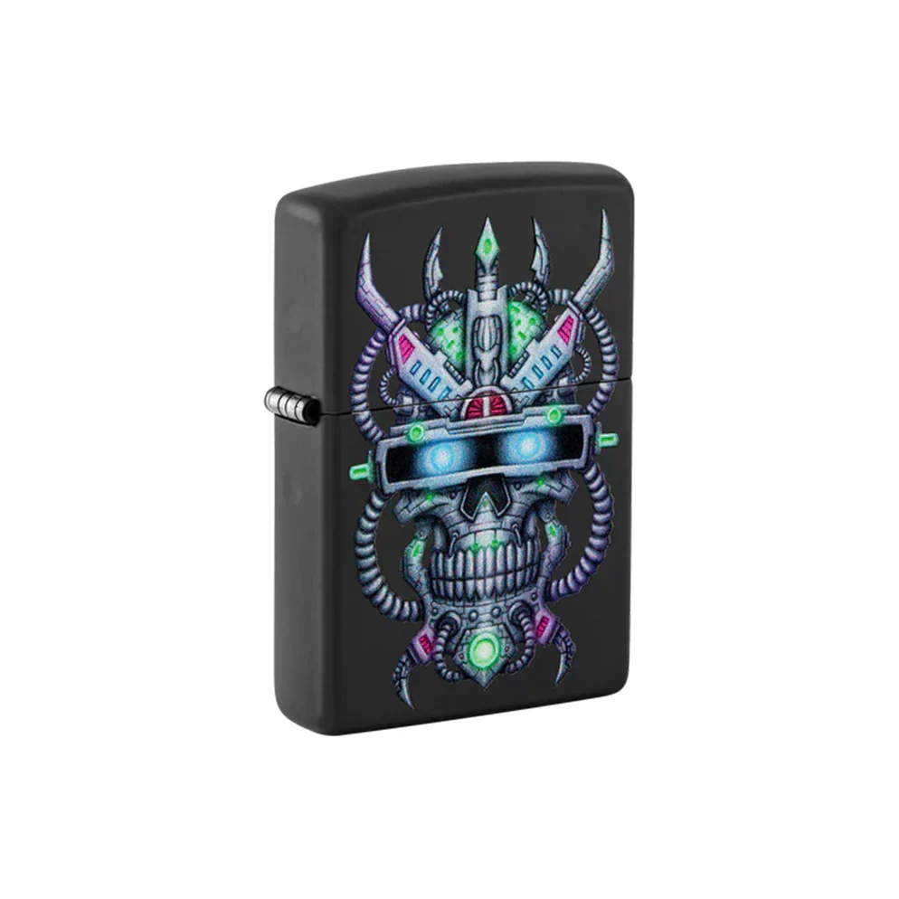 Zippo Lighter - Cyber Skull Design - Image 2