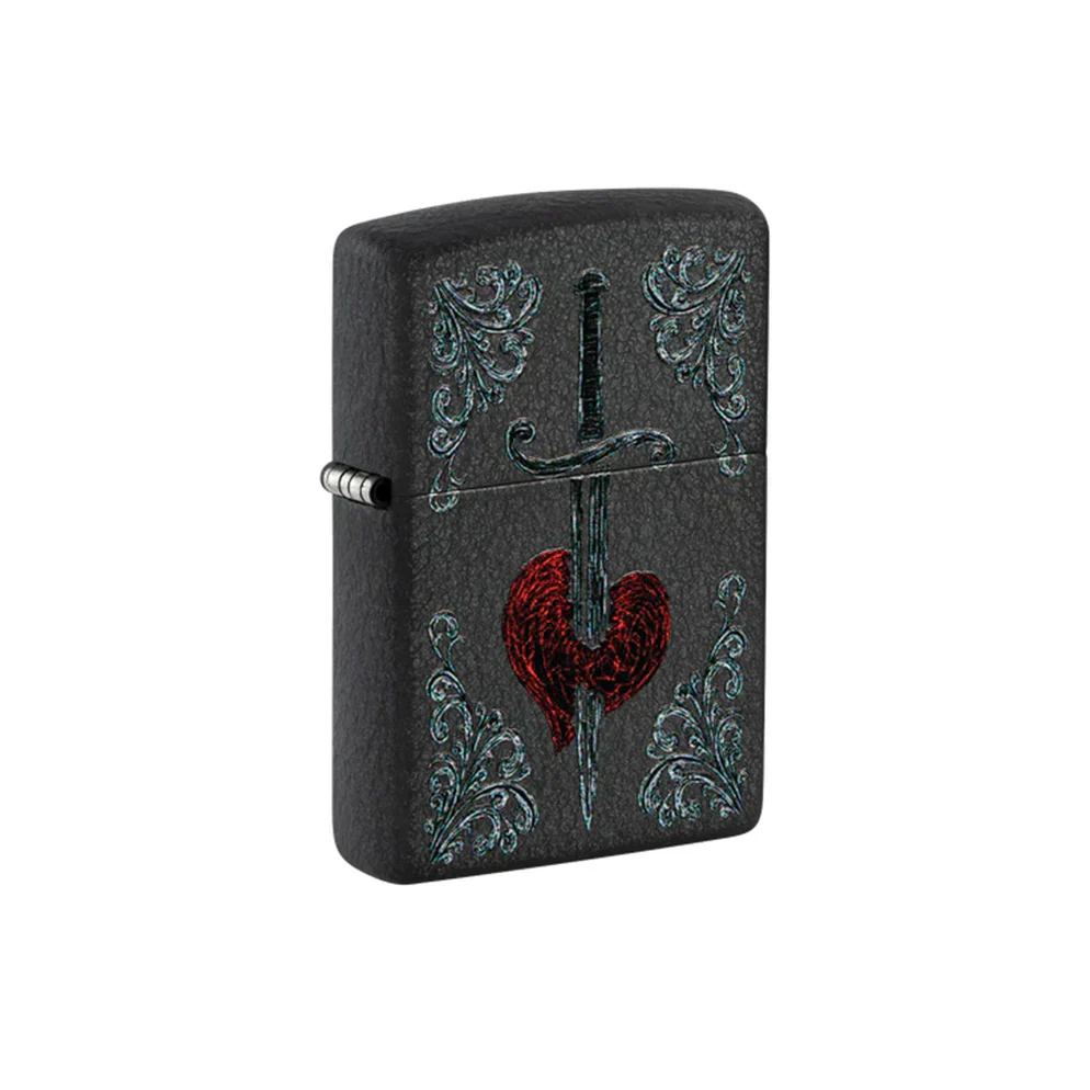 Zippo Lighter - Heart Dagger Tattoo Design - Image 2