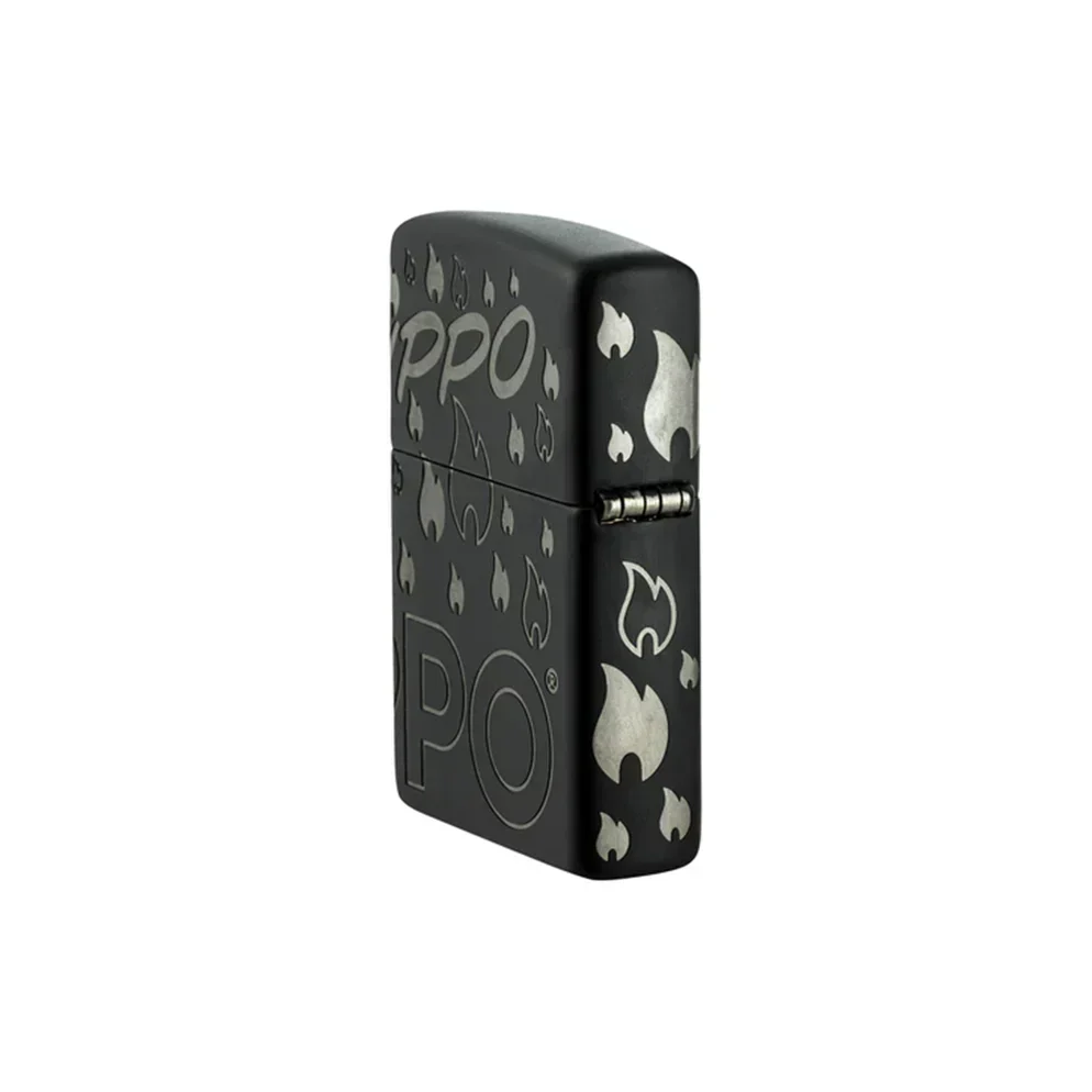 Zippo Lighter - Black Matte Laser 360 Design - Image 5