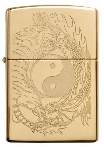 Zippo Lighter - Tiger Dragon Design - Image 2