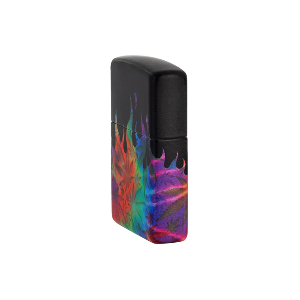 Zippo Lighter - Blazing Leaf Design - Image 2