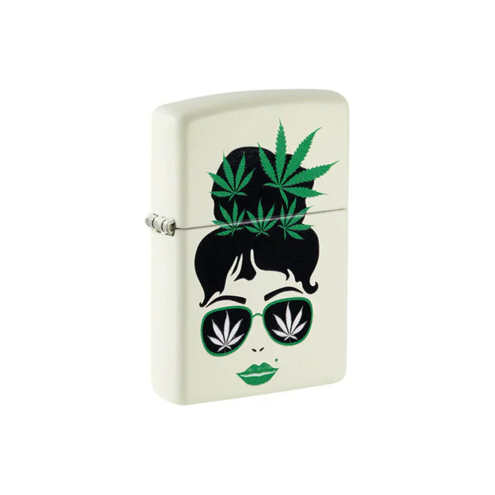 Zippo Lighter - Cannabis Girl Design - Image 2